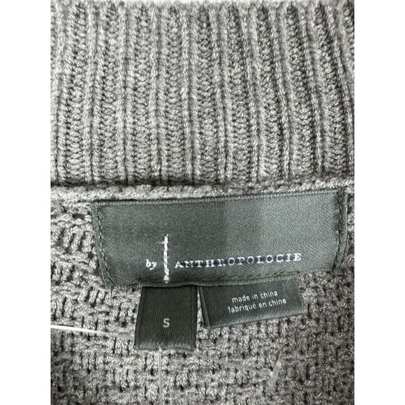 Anthropologie Women’s Size Small Grey Cable Knit Cozy Chunky Sweater - Picture 5 of 7